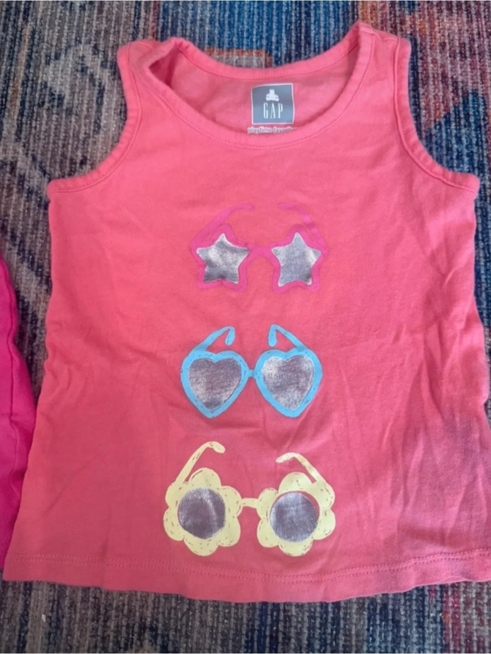 GAP Girls Pink Mermaid & Coral Sunglasses Tank Top - set of 2